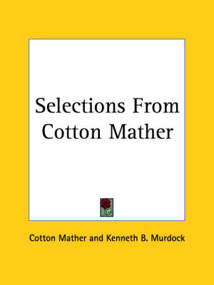 Book cover for Selections from Cotton Mather (1926)