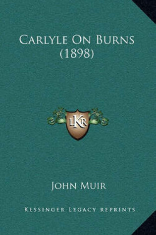 Cover of Carlyle on Burns (1898)