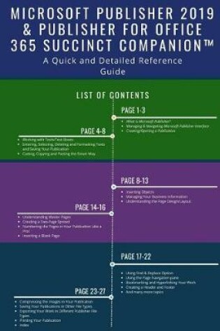 Cover of Microsoft Publisher 2019 & Publisher for Office 365 Succinct Companion(TM)