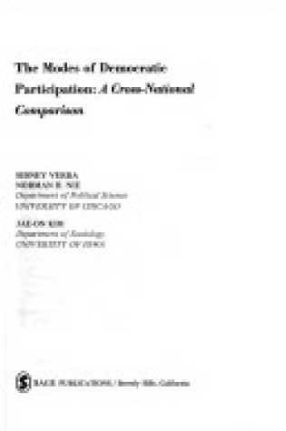 Cover of Modes of Democratic Participation