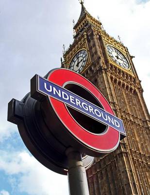 Book cover for Jumbo Oversized London Underground and Big Ben in London, England