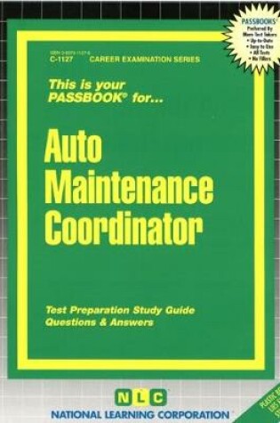 Cover of Auto Maintenance Coordinator