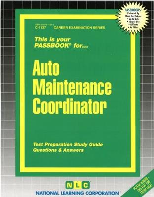 Book cover for Auto Maintenance Coordinator