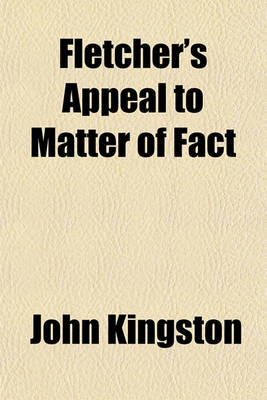 Book cover for Fletcher's Appeal to Matter of Fact