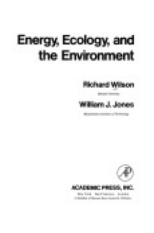 Cover of Energy, Ecology and the Environment