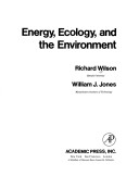 Book cover for Energy, Ecology and the Environment