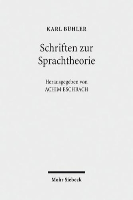 Book cover for Schriften zur Sprachtheorie