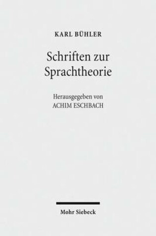 Cover of Schriften zur Sprachtheorie