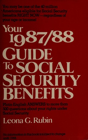 Book cover for Your 1987/88 Guide to Social Security Benefits