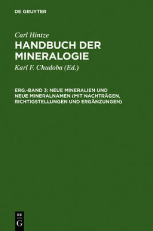 Cover of Neue Mineralien Und Neue Mineralnamen (Mit Nachträgen, Richtigstellungen Und Ergänzungen)