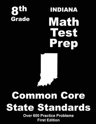 Book cover for Indiana 8th Grade Math Test Prep