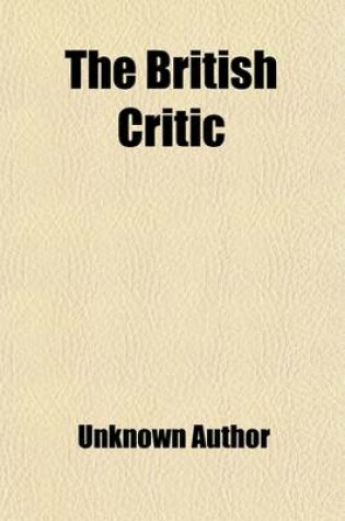 Cover of The British Critic (Volume 3)