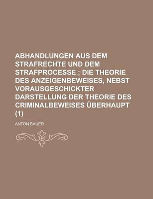 Book cover for Abhandlungen Aus Dem Strafrechte Und Dem Strafprocesse (1)