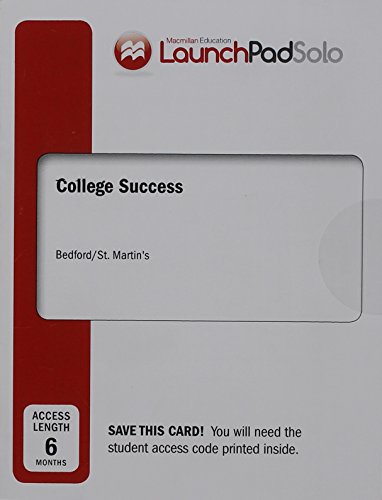 Book cover for Launchpad Solo for College Success (1-Term Access)