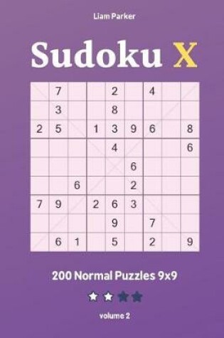 Cover of Sudoku X - 200 Normal Puzzles 9x9 vol.2