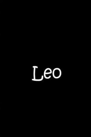 Cover of Leo - Black Notebook / Extended Lined Pages / Soft Matte Cover