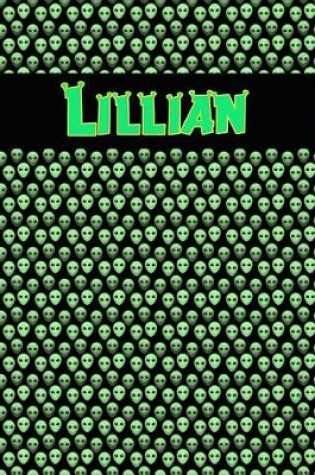 Cover of 120 Page Handwriting Practice Book with Green Alien Cover Lillian