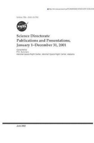 Cover of Science Directorate Publications and Presentations, January 1 - December 31, 2001