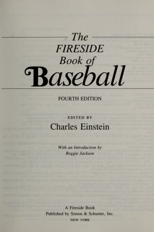 Cover of The Fireside Book of Baseball