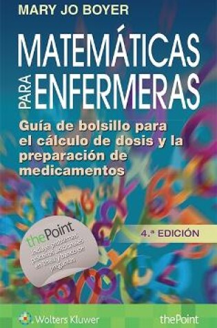 Cover of Matemáticas para enfermeras