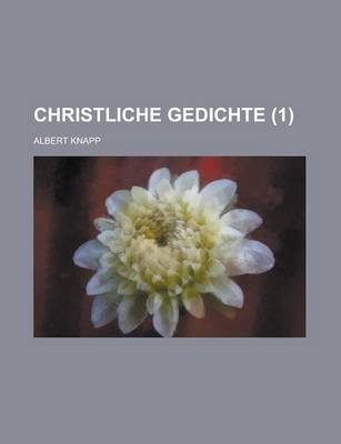 Book cover for Christliche Gedichte Volume 1
