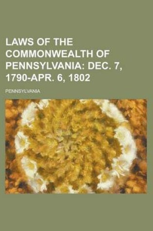 Cover of Laws of the Commonwealth of Pennsylvania