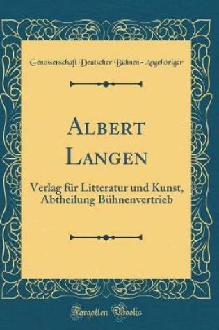 Cover of Albert Langen