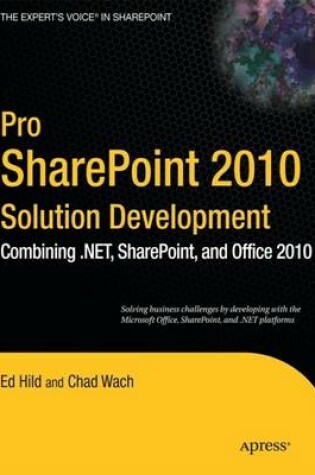 Cover of Pro SharePoint 2010 Solution Development