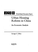 Book cover for Urban Housing Reform in China