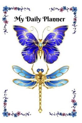 Cover of Blue and Gold Butterfly and Dragonfly Planner