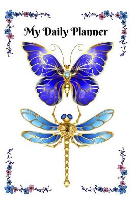 Book cover for Blue and Gold Butterfly and Dragonfly Planner