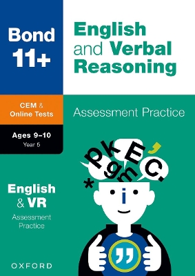 Book cover for 11+: Bond 11+ CEM English & Verbal Reasoning Assessment Papers 9-10 Years