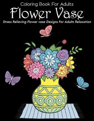 Book cover for flowers vase coloring book