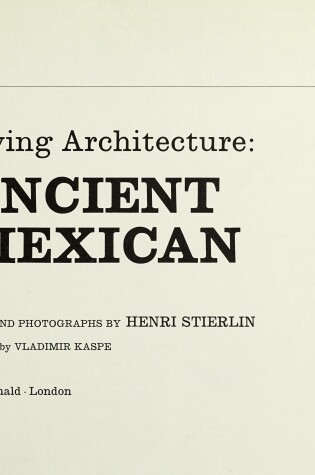 Cover of Ancient Mexico