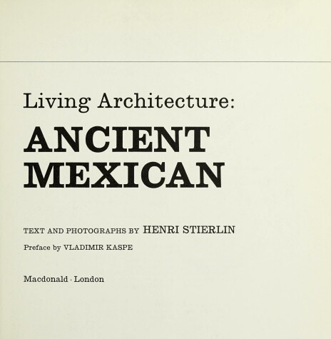 Cover of Ancient Mexico