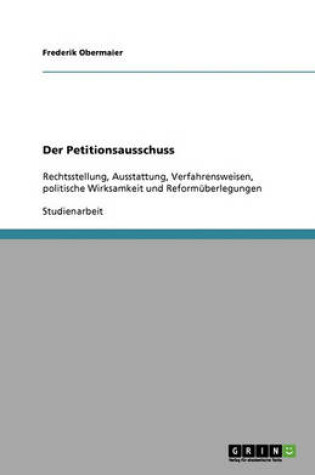 Cover of Der Petitionsausschuss