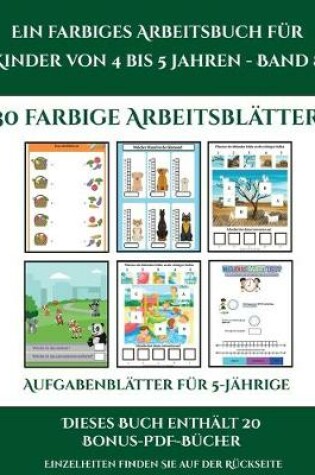 Cover of Aufgabenblätter für 5-Jährige (Ein farbiges Arbeitsbuch für Kinder von 4 bis 5 Jahren - Band 8)