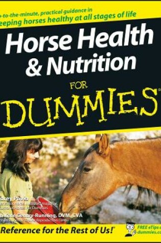 Cover of Horse Health and Nutrition For Dummies