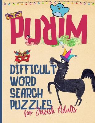 Book cover for Purim Difficult Word Search Puzzles for Jewish Adults