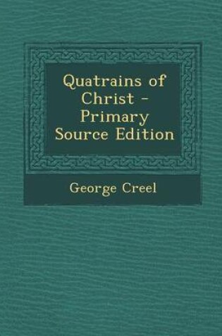 Cover of Quatrains of Christ