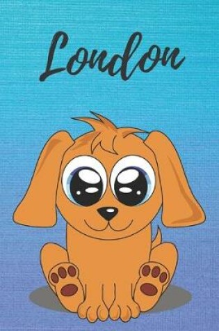 Cover of London dog coloring book / notebook / journal / diary