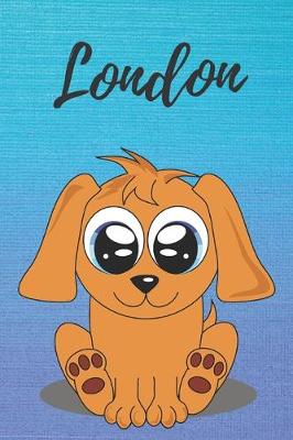 Book cover for London dog coloring book / notebook / journal / diary