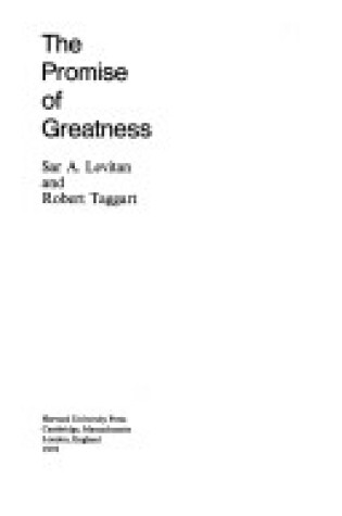 Cover of Promise of Greatness