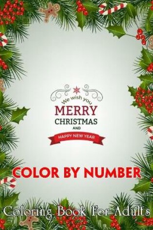 Cover of Merry Christmas And Happy New Year Color By Number Coloring Book For Adults