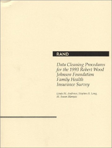 Book cover for Data Cleaning Procedures for the 1993 Robert Wood Johnson Foundation Family Health Insurance Survey