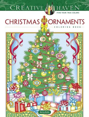 Book cover for Creative Haven Christmas Ornaments Coloring Book