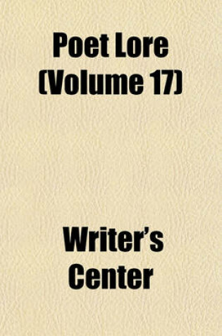 Cover of Poet Lore (Volume 17)