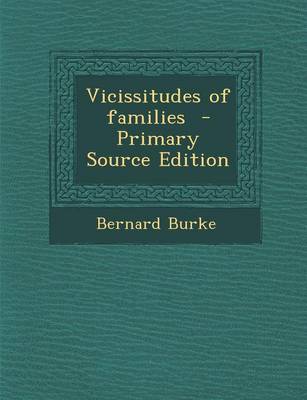 Book cover for Vicissitudes of Families