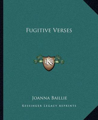 Book cover for Fugitive Verses