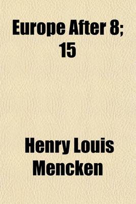 Book cover for Europe After 8; 15